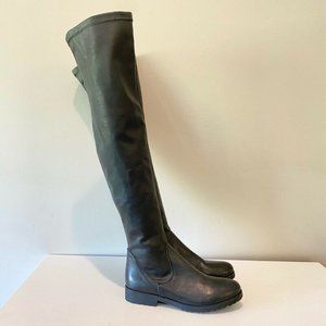 Charles David Boots Black Round Toe Over Knee 7